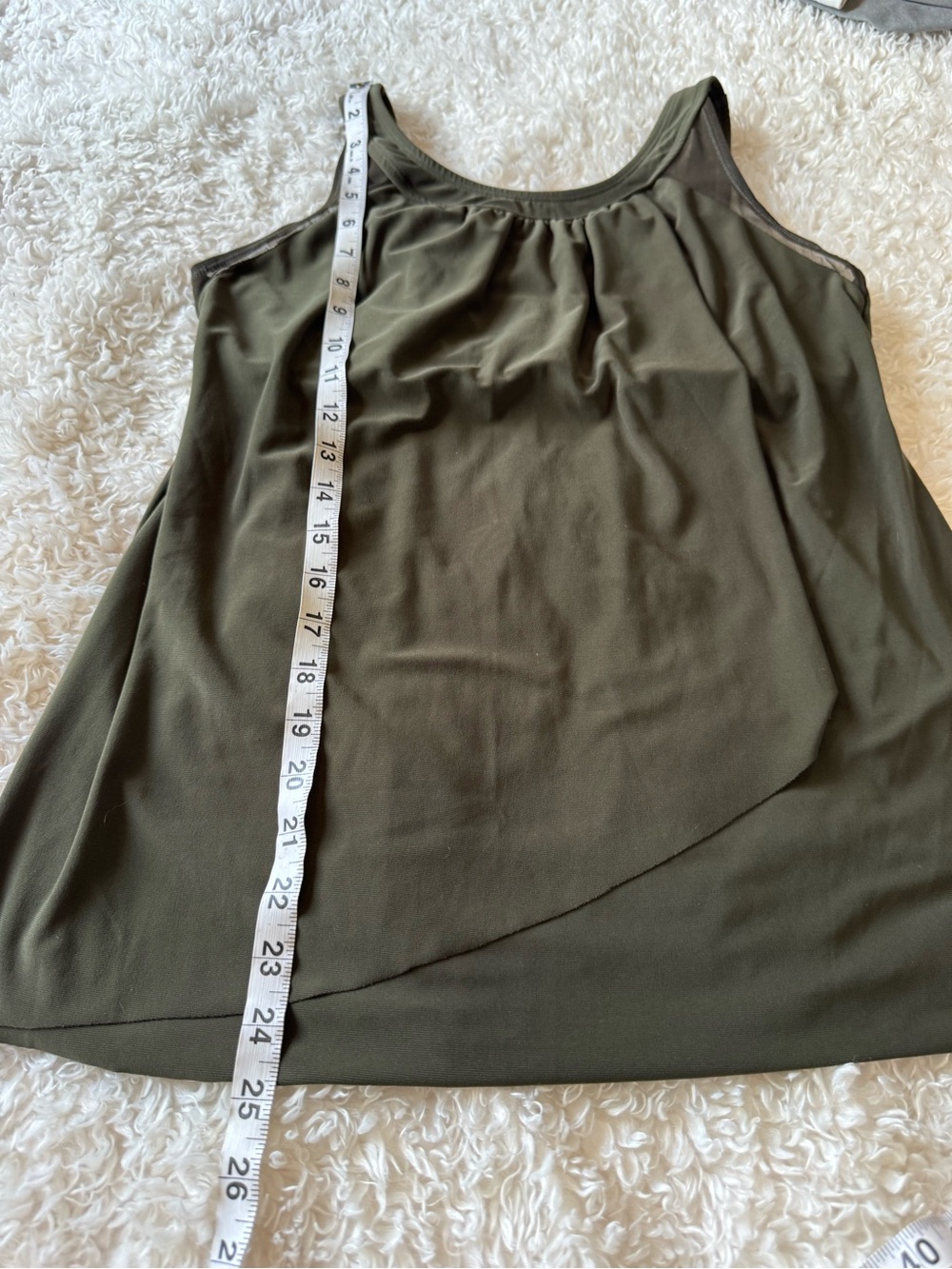 Miraclesuit Illusionists Ursula Underwire Tankini Swim Top In Nori Green Size 12 - Picture 8 of 11